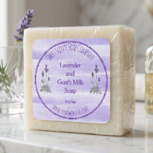 Etiqueta de Baño y Cosméticos de Lavanda