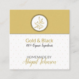 Etiqueta de Baño y Cuerpo Casero Gold & Black