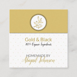 Etiqueta de Baño y Cuerpo Casero Gold & Black