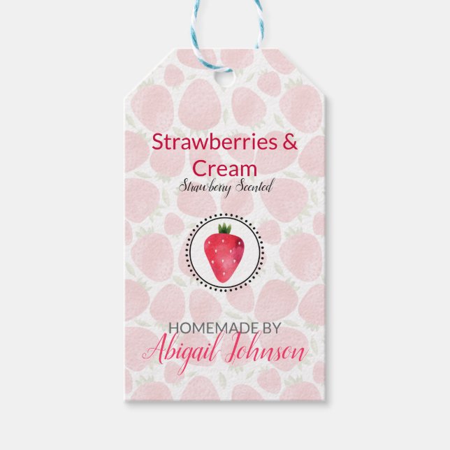 Etiqueta de Baño y Cuerpo de Fresa | Etiqueta de P (Anverso)