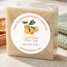 Etiqueta de baño y producto corporal - Naranja