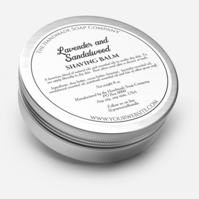 Etiqueta de barra de cosméticos blancos con ingred (Subido por el creador)
