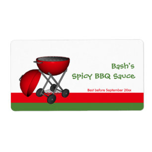 Etiqueta de barra de salsas de barbacoa