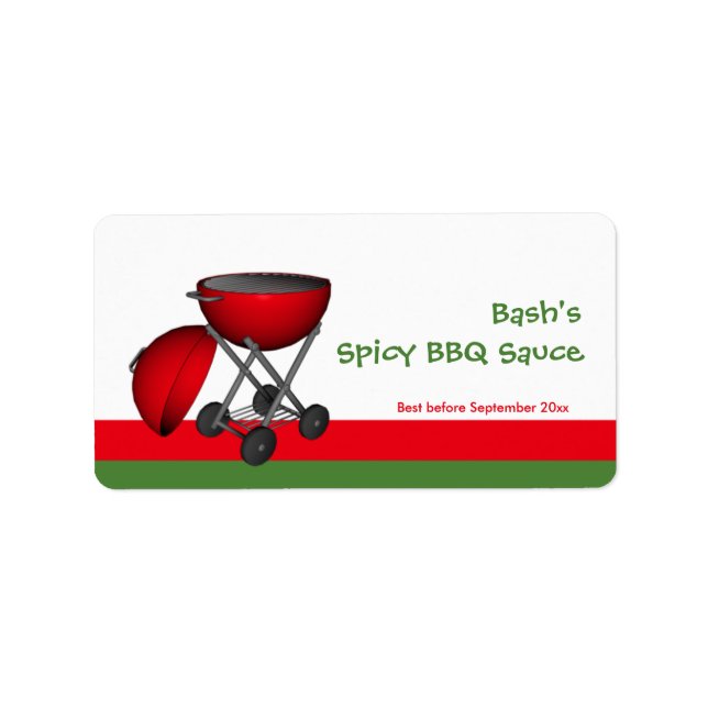 Etiqueta de barra de salsas de barbacoa (Frente)