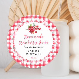 Etiqueta de bebida casera de fresa