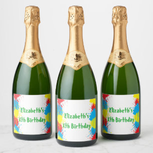 Etiqueta de bebida para fiesta de cumpleaños de ni
