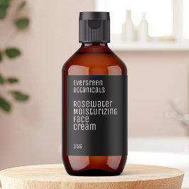 Etiqueta de belleza minimalista - blanco y negro