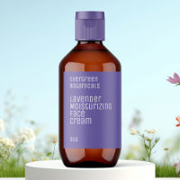 Etiqueta de belleza minimalista - morado y blanco