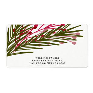 Etiqueta de Berries y hojas