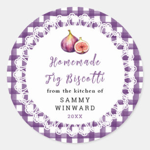 Etiqueta de Biscotti de Higo Casero