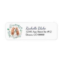 Etiqueta de Blenheim Cavalier King Charles Spaniel