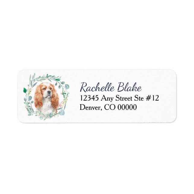 Etiqueta de Blenheim Cavalier King Charles Spaniel (Frente)