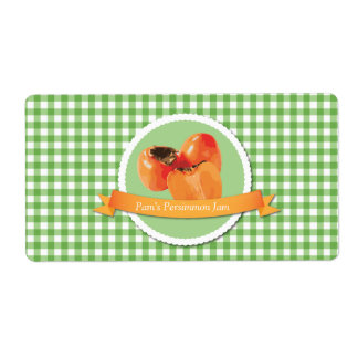 Etiqueta de bloqueo de mermelada de Persimmon