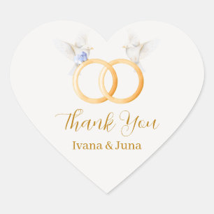 Etiqueta de Boda ADELLE Simple Dusk Blue Couple