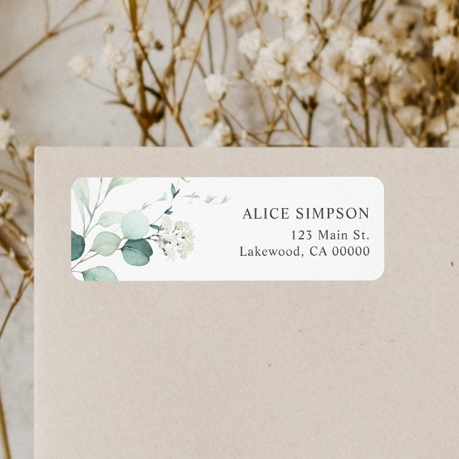 Etiqueta de Boda Boho Greenery Eucalyptus (Subido por el creador)