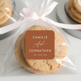 Etiqueta de Boda Boho Terracotta