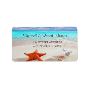 Etiqueta de Boda de cascos de playa