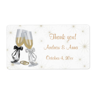 Etiqueta de Boda de champagne