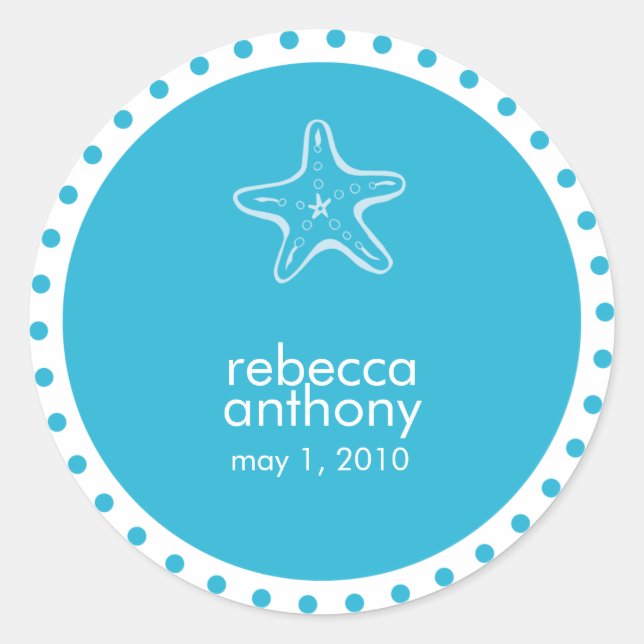 etiqueta de boda de estrella (Anverso)