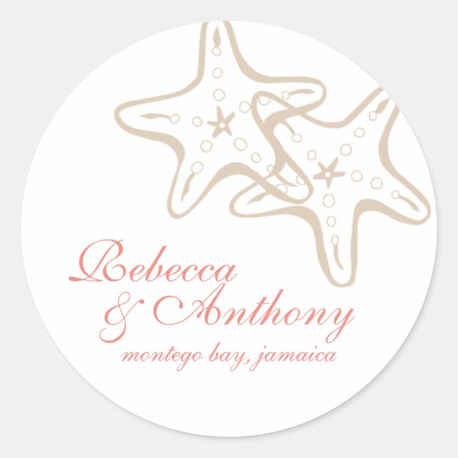 etiqueta de boda de estrella (Anverso)
