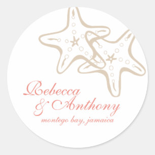 etiqueta de boda de estrella