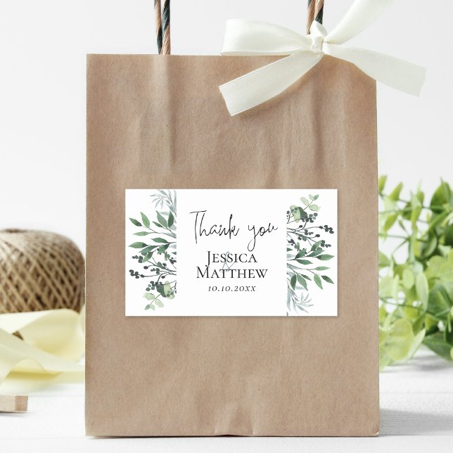 Etiqueta de Boda de Eucalyptus Botánico (Botanical Eucalyptus Wedding Label)