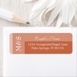 Etiqueta de boda de guión chic moderno simple de t