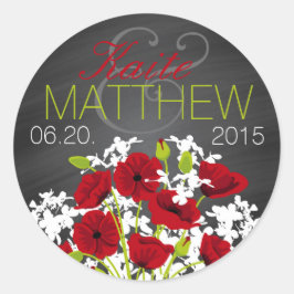 Etiqueta de Boda de los lapiceros rojos y del tabl