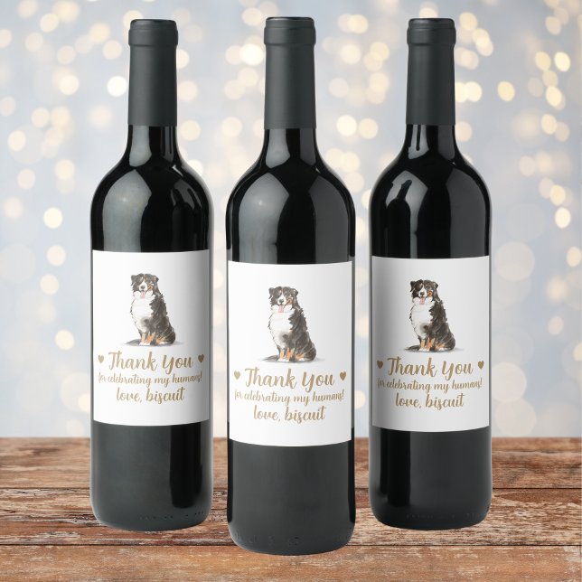 Etiqueta de Boda de perro personalizada (Subido por el creador)