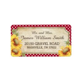 Etiqueta de Boda de picnic de campo rústico de gir