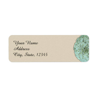 Etiqueta de Boda de Sage Succulent