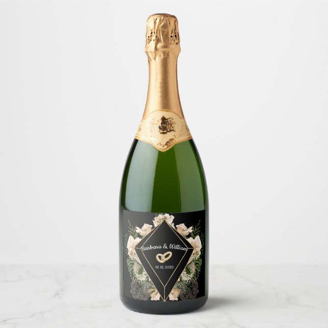 Etiqueta de Boda Elegante (Anverso)