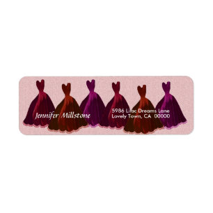 Etiqueta de Boda ROJO PURPLE con batas
