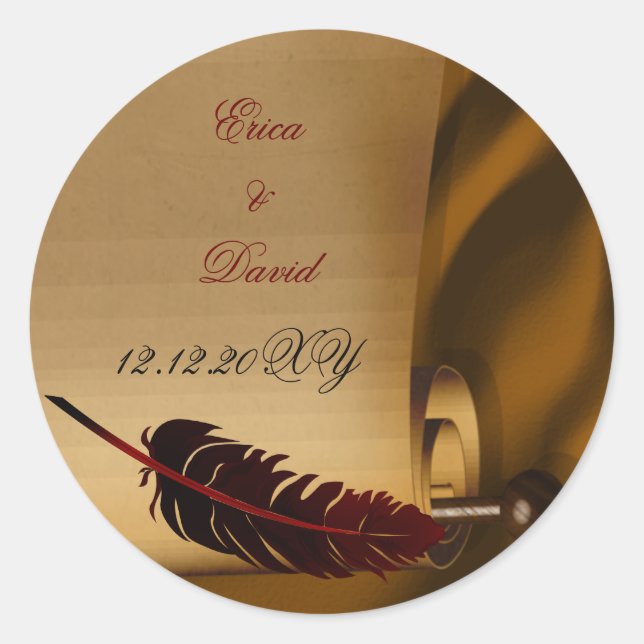 etiqueta de boda vintage (Anverso)