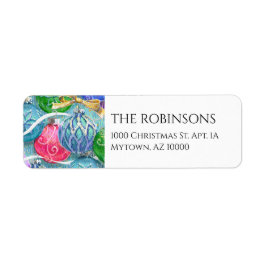 Etiqueta de bolas de Navidad decorativo esparcido