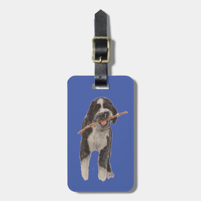 Etiqueta de bolsa de Aussiedoodle (Frente Vertical)