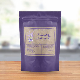 Etiqueta de bolsa de baño impermeable Kraft Lavend