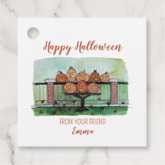 Etiqueta de bolsa de dulces de Halloween, etiqueta