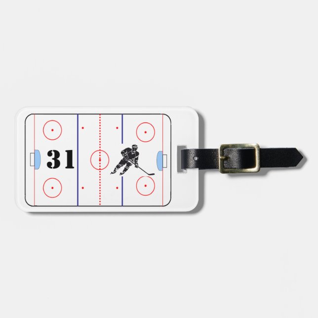 Etiqueta de bolsa de hockey personalizada (Frente Horizontal)