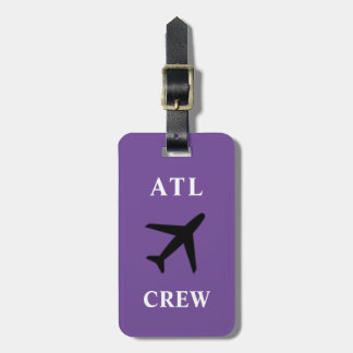 Etiqueta de bolsa de la tripulación de vuelo de At