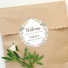 Etiqueta de Bolsa de Pegatina de Bienvenida para B