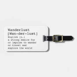 Etiqueta de bolsa de Wanderlust