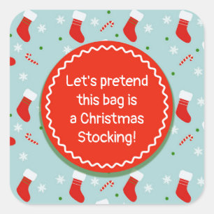 Etiqueta de bolsa para Navidades que almacenen Stu
