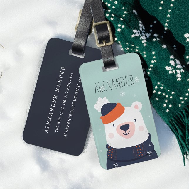 Etiqueta de bolsa personalizada del oso polar de i (Subido por el creador)