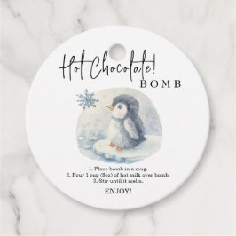 Etiqueta de bomba de chocolate caliente.Bomba de c