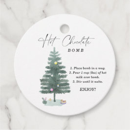 Etiqueta de bomba de chocolate caliente.Bomba de c