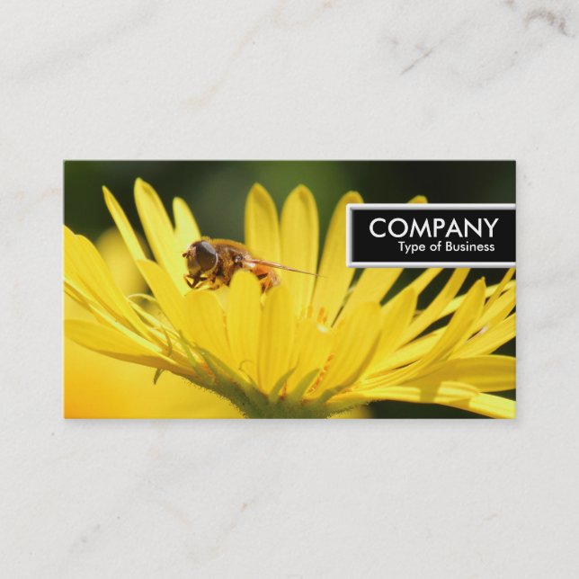 Etiqueta de borde - Abeja ocupada (Anverso)