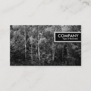 Etiqueta de borde - Árboles de pájaros plateados B