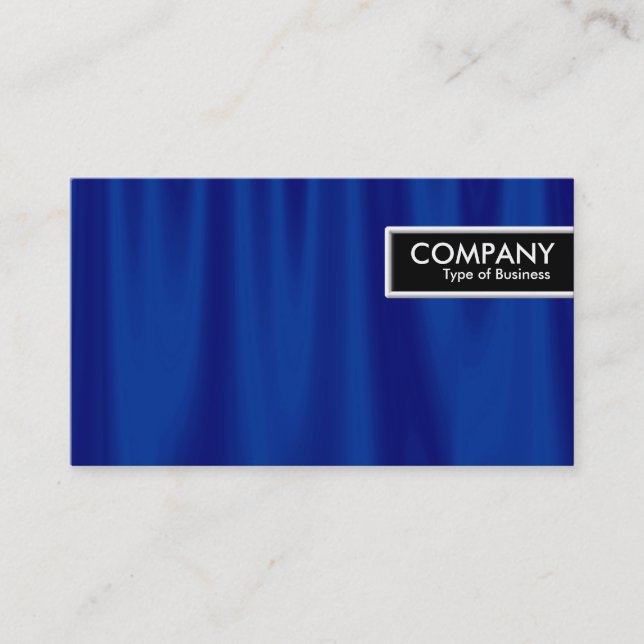 Etiqueta de borde - Cortinas azules (Anverso)