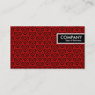 Etiqueta de borde - Geométrica de Escudo rojo